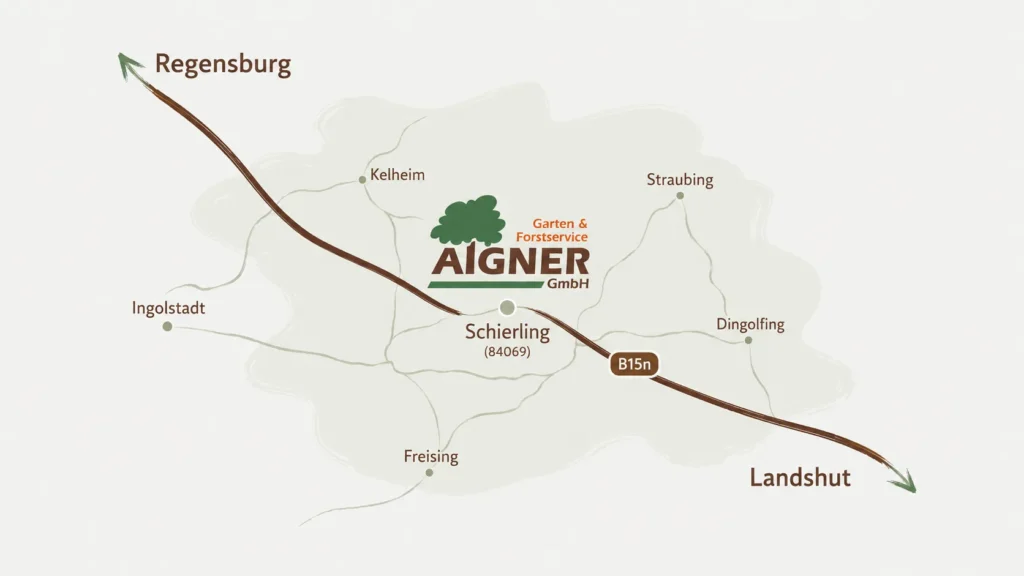 Aigner GmbH Garten und Forstservice Umkreis Einsatzgebiet